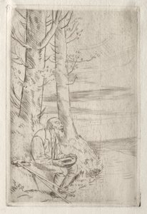 The Blind Beggar by Alphonse Legros