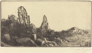 The Old Race-grounds at Montrouge by Alphonse Legros