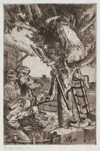 The Pear Thief, No. 1, c. 1890 by Alphonse Legros