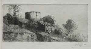 The Pigeon Tower by Alphonse Legros