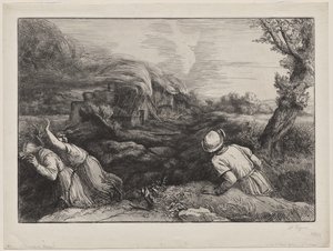 The Village in Flames by Alphonse Legros