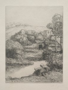 The Wash House, Dite Les Laveuses by Alphonse Legros