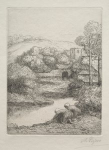 The Washing Place, called The Washerwomen by Alphonse Legros