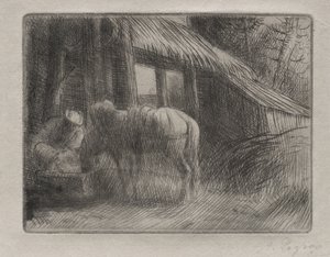 The Watering Place (2nd Plate) by Alphonse Legros
