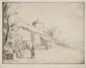 The Watering Place (2nd Plate) by Alphonse Legros