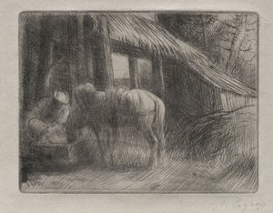 The Watering Place (2nd Plate) by Alphonse Legros