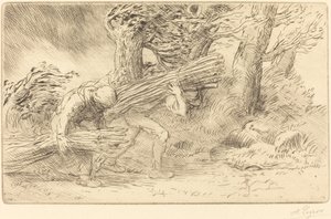 Twig-gatherers by Alphonse Legros