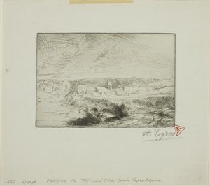 Village of Wimille, Near Boulogne by Alphonse Legros