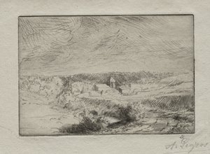 Village of Wimille, near Boulogne by Alphonse Legros