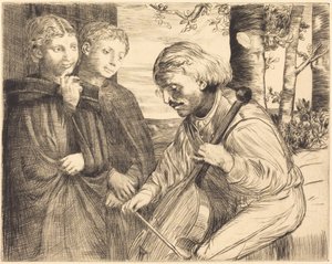 Viol Player by Alphonse Legros