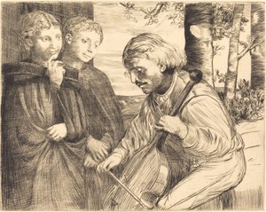 Viol Player by Alphonse Legros