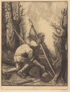 Woodcutters, 3rd plate by Alphonse Legros