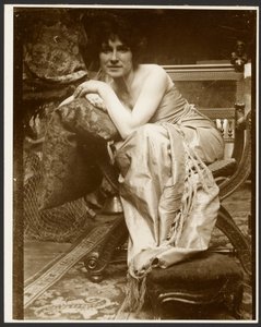 Female Model Posing for the Decorative Panel, 