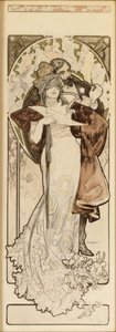 A Maquette for the Lithograph "Programme 27 October 1900" by Alphonse Mucha