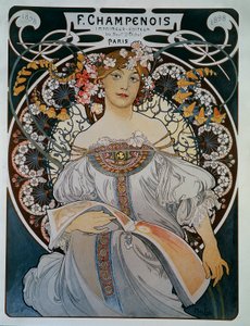 Advertising for the printer-publisher F. Champenois - by Mucha
