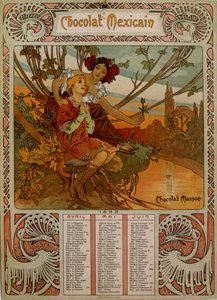 Chocolate Masson Calendar Illustrated by Mucha