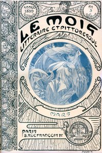 Cover of the magazine (monthly magazine) The Literary and Picturesque Month by Alphonse Mucha: March 1899 - Maison de la Bonne Presse