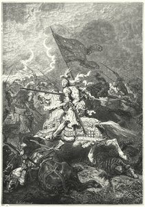 Battle of Fornovo, Italy by Alphonse Marie de (after) Neuville