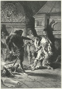 Clovis I imposing his will as King of the Franks by Alphonse Marie de (after) Neuville