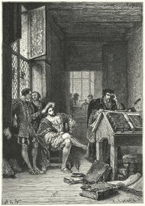 Francis I of France with the printer and scholar Robert Estienne by Alphonse Marie de (after) Neuville