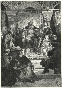 Meeting of the Council of the Emperor Charlemagne by Alphonse Marie de (after) Neuville