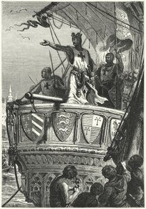 Return of the Crusaders from Palestine by Alphonse Marie de (after) Neuville