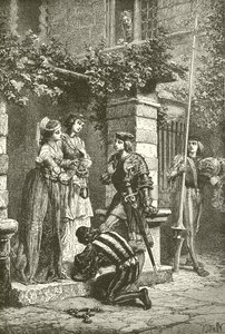 Bayard Taking Leave of the Ladies of Brescia by Alphonse Marie de Neuville