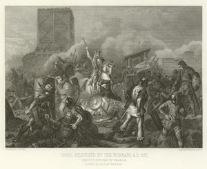 Paris Besieged by the Normans, AD 885 by Alphonse Marie de Neuville