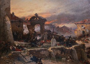 The Cemetery of Saint-Privat, 18th August 1870, 1881 by Alphonse Marie de Neuville
