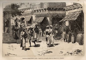 The Crossroads of Chandni Chowk by Alphonse Marie de Neuville