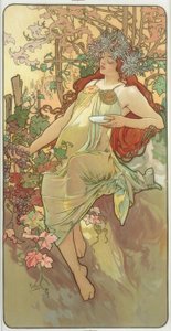Autumn by Alphonse Mucha