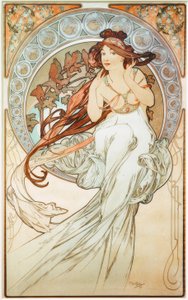 The Music by Alphonse Mucha