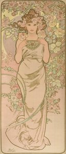 The Animated Woman in Bloom by Alphonse Mucha