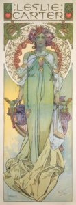 Leslie Carter by Alphonse Mucha