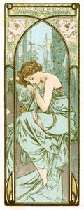 Repose of Night by Alphonse Mucha