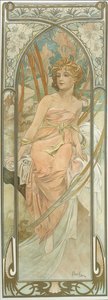 The Times of the Day: Morning Awakening by Alphonse Mucha
