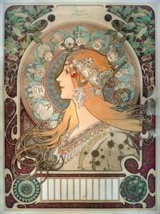 Zodiac Calendar by Alphonse Mucha