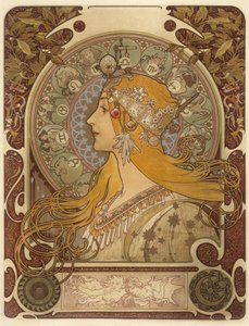 Zodiac, 1896 by Alphonse Mucha