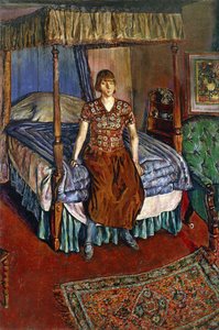 Portrait of Iris Tree Seated on a Four Poster Bed by Alvaro Guevara
