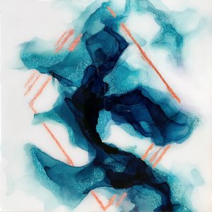 Deep Teal Copper Flow