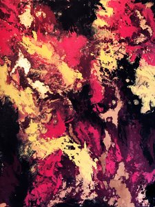 Fiery Abstract Swirls by Alyson Storms