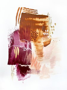 Golden Abstract Strokes