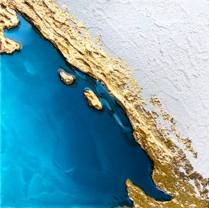 Golden Coastal Abstract