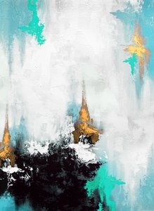 Golden Spires Abstract