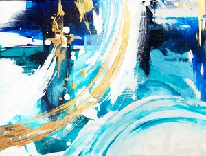 Oceanic Gold Abstract