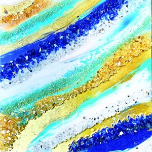 Sparkling Blue Gold Flow