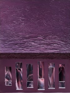 Textured Purple Cylinders