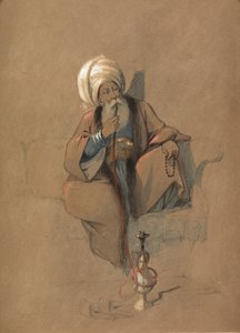 A Huqqa Smoker by Amadeo Preziosi