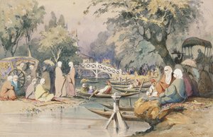 Turks at the Temple of Sweet Waters, Constantinople