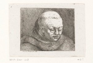 Bust of a Monk with Glasses by Amalie Baader